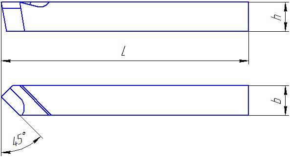 Резец 2100-00011 Т15К6 20х12х120 ГОСТ18878-73 