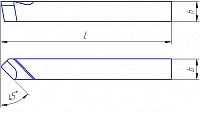 Резец 2100-00013 ВК8 20х20х100 ГОСТ18878-73 